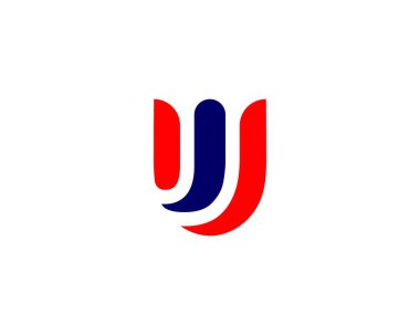 JU UJ LETTER Logo DESIGN VECTOR TEMPLATE