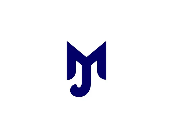 Mjレターロゴデザインベクトルテンプレート — ストックベクタ