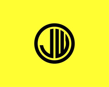 JW WJ LETTER Logo DESIGN VECTOR TEMPLATE