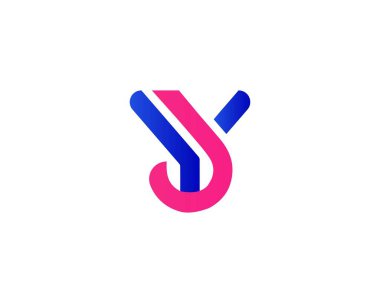 JY YJ LETTER Logo DESIGN VECTOR TEMPLATE
