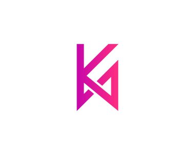 Ka AK Letter logosu DESIGN VECTOR TEMPLATE