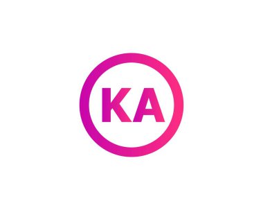 Ka AK Letter logosu DESIGN VECTOR TEMPLATE