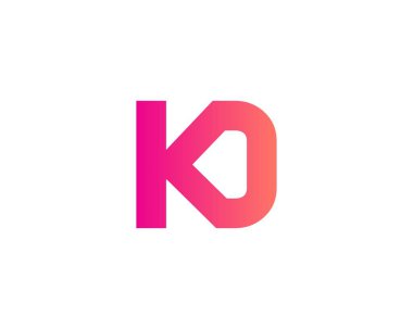 KD DK Letter Logosu DESIGN VECTOR TEMPLATE