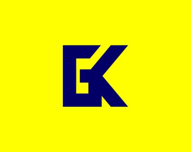 KG GK Letter Logosu DESIGN VECTOR TEMPLATE