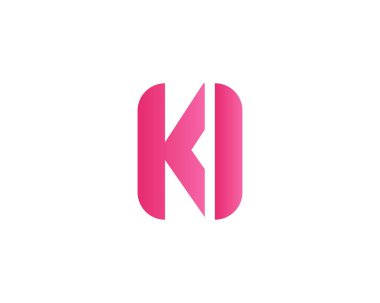 KI IK Letter logosu DESIGN VECTOR TEMPLATE