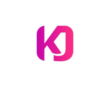 KJ JK Letter Logosu DESIGN VECTOR TEMPLATE