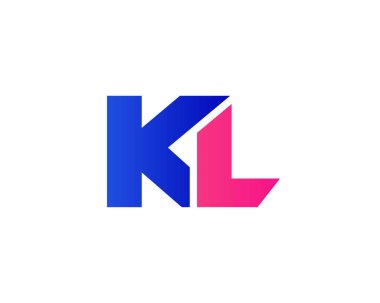 KL LK Letter Logosu DESIGN VECTOR TEMPLATE