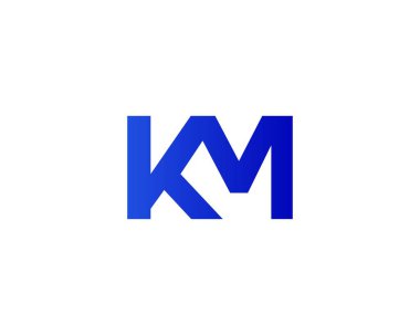 KM MK Letter Logosu DESIGN VECTOR TEMPLATE