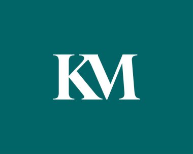 KM MK Letter Logosu DESIGN VECTOR TEMPLATE