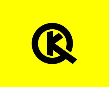 KQ QK Letter logosu DESIGN VECTOR TEMPLATE