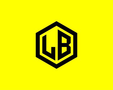 lb bl harf logo tasarım vektör şablonu