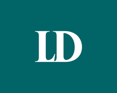 d l harfi logo tasarım vektör şablonu