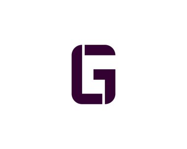 Ig gl harf logo tasarım vektör şablonu