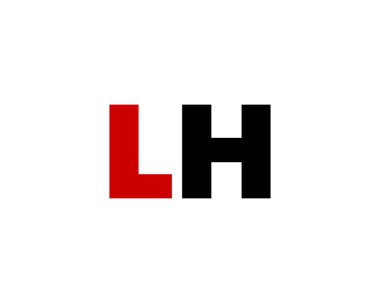 Ih hl harf logo tasarım vektör şablonu