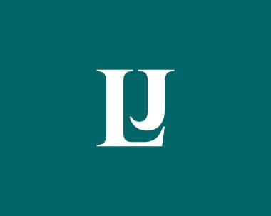 Lj jl harf logo tasarım vektör şablonu
