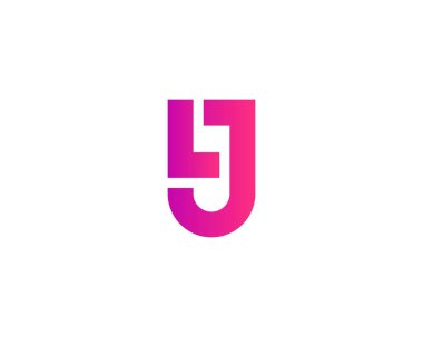 Lj jl harf logo tasarım vektör şablonu