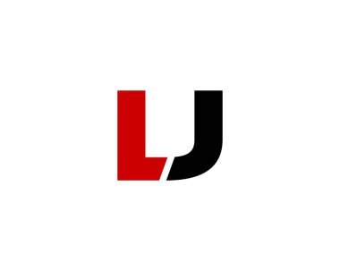 Lj jl harf logo tasarım vektör şablonu