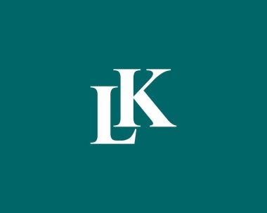 lk kl harf logo tasarım vektör şablonu