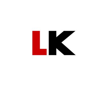 lk kl harf logo tasarım vektör şablonu