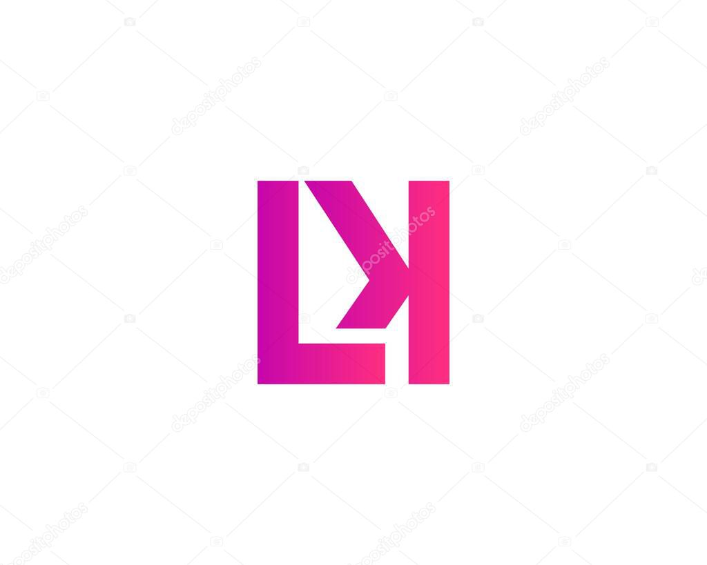Lk Kl Letter Logo Design Vector Template Larastock