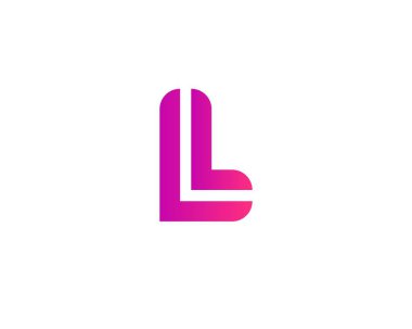 L ll harfi logo tasarım vektör şablonu