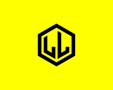 L ll harfi logo tasarım vektör şablonu
