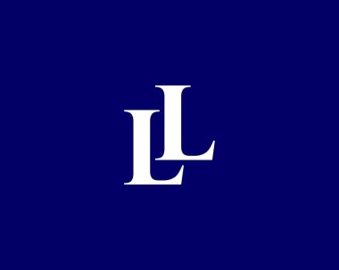 L ll harfi logo tasarım vektör şablonu