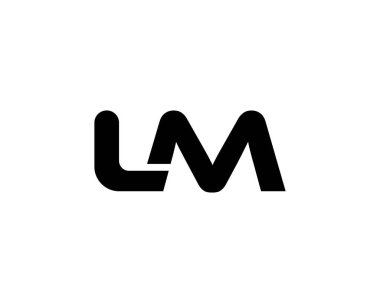LM ML harf logo tasarım vektör şablonu