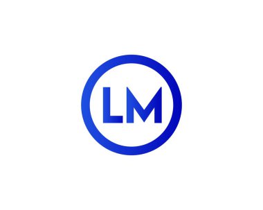 LM ML harf logo tasarım vektör şablonu