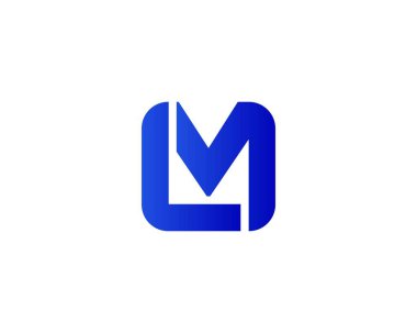 LM ML harf logo tasarım vektör şablonu