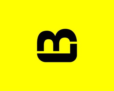 LM ML harf logo tasarım vektör şablonu
