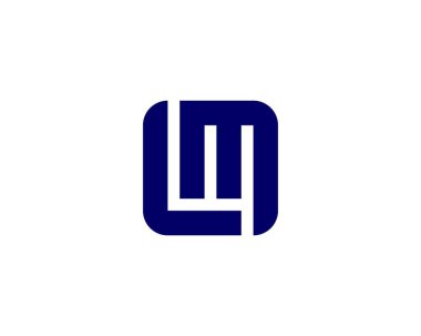 LM ML harf logo tasarım vektör şablonu