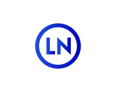 LN NL harf logo tasarım vektör şablonu