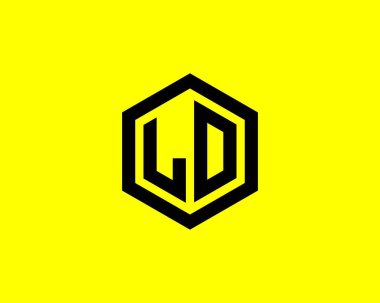 LO OL harf logo tasarım vektör şablonu