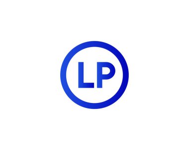 LP PL harf logo tasarım vektör şablonu