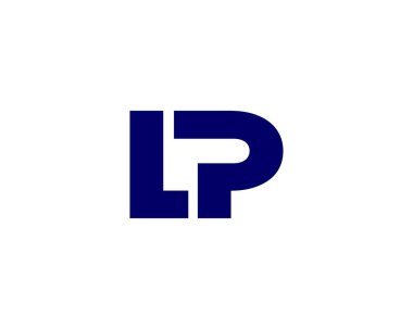LP PL harf logo tasarım vektör şablonu
