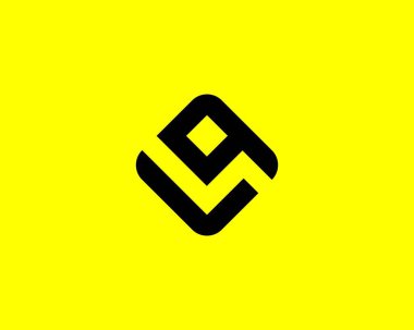 LQ QL harf logo tasarım vektör şablonu