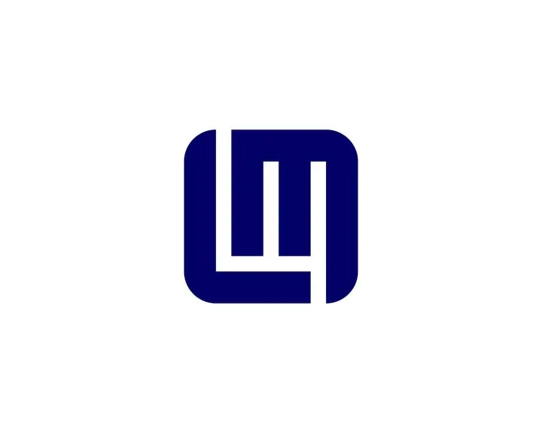 Ml文字ロゴデザインベクトルテンプレート — ストックベクタ