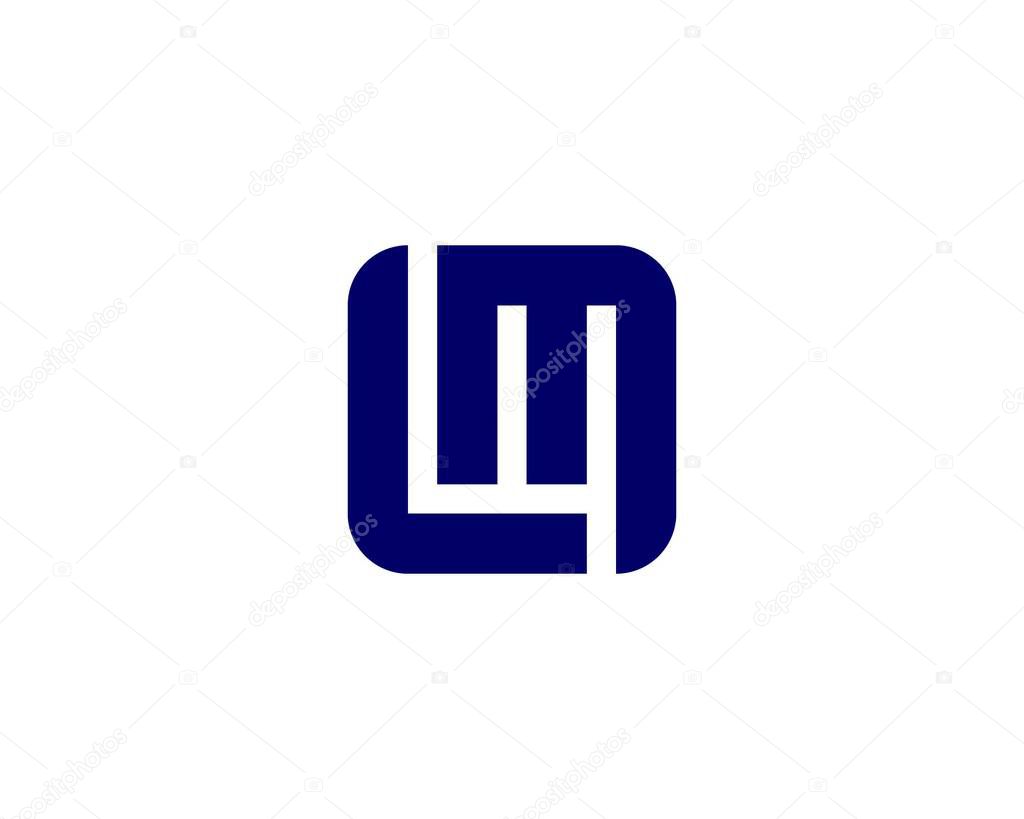 LM ML letter logo design vector template