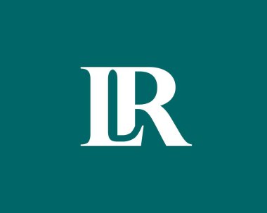 LR RL harf logo tasarım vektör şablonu