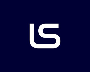 LS SL harf logo tasarım vektör şablonu