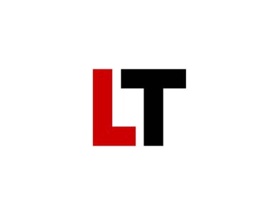 LT TL harf logo tasarım vektör şablonu