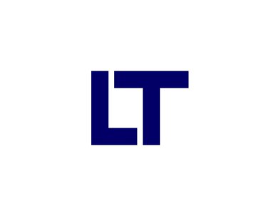 LT TL harf logo tasarım vektör şablonu