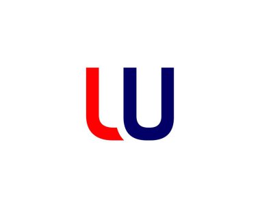 LU UL Letter logo tasarım vektör şablonu