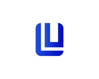 LU UL Letter logo tasarım vektör şablonu