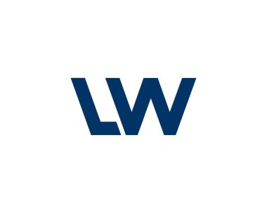 LW WL harf logo tasarım vektör şablonu