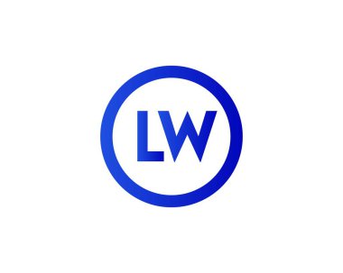 LW WL harf logo tasarım vektör şablonu