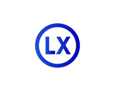 LX XL harf logo tasarım vektör şablonu