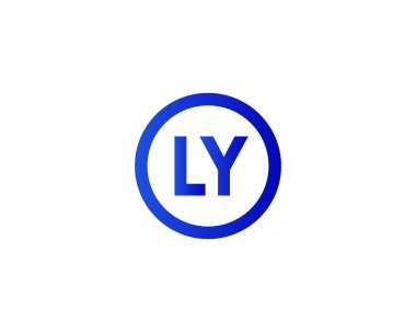 LY YL Letter logo tasarım vektör şablonu