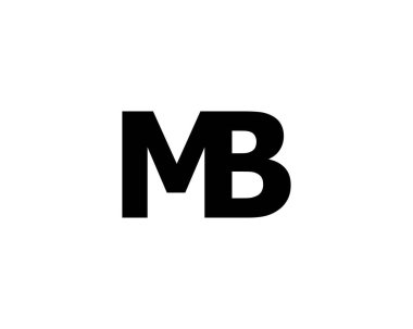 MB BM harf logo tasarım vektör şablonu